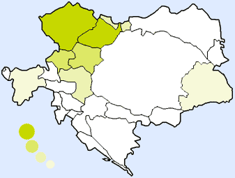 Standortverteilung der Ferialverbindungen sterreichs